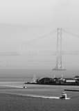 Vertical Fog over the San Francisco Bay black and white Photos