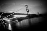 Horizontal Fort Point and the Golden Gate Bridge black and white Photos