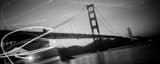 Panoramic Fort Point and the Golden Gate Bridge black and white Photos