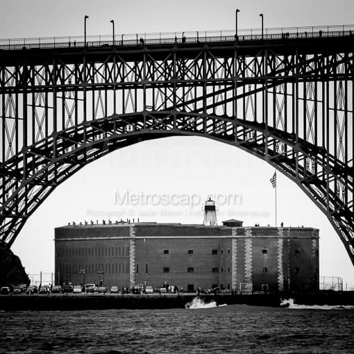 Fort Point under the Golden Gate Bridge -- San Francisco Black and White Photos