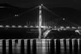 Horizontal The Golden Gate Bridge from Coit Tower black and white Photos