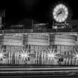 Square The Golden Gate Bridge Toll Booths black and white Photos