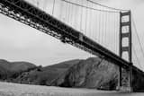 Horizontal Golden Gate Bridge landscape black and white Photography