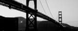 Panoramic The Golden Gate Bridge at Dusk black and white Photos