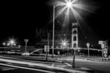 Horizontal The Golden Gate Bridge at Night black and white Photos