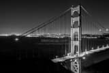 Horizontal The Golden Gate Bridge from Battery Spencer black and white Photos
