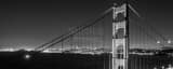 Panoramic The Golden Gate Bridge from Battery Spencer black and white Photos