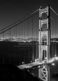Vertical The Golden Gate Bridge from Battery Spencer black and white Photos