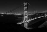 Horizontal The Golden Gate Bridge from the Marin Headlands black and white Photos