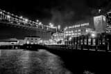 Horizontal Hills Brothers Coffee at Night landscape black and white Photography