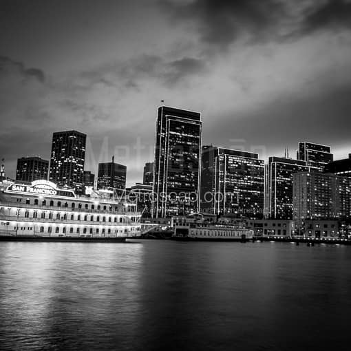 The Hornblower Booze Cruise Ship in San Francisco Bay -- San Francisco Black and White Photos