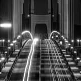 Square The Hump in the Golden Gate Bridge Deck black and white Photos