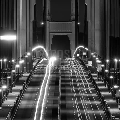 The Hump in the Golden Gate Bridge Deck -- San Francisco Black and White Photos