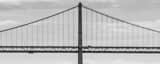 Panoramic An Isolated Tower-span of the Bay Bridge black and white Photos