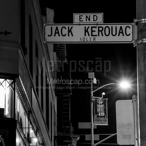 Jack Kerouac Boulevard in San Francisco -- San Francisco Black and White Photos