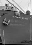 Vertical The Jeremiah O'Brien Ship in San Francisco Bay landscape black and white Photography