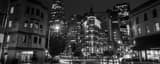Panoramic Kearny at Columbus Ave at Night black and white Photos