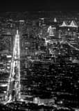 Vertical Market Street from Twin Peaks black and white Photos