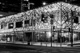 Horizontal Metromile at Night black and white Photos