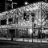 Square Metromile at Night black and white Photos