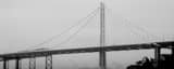 Panoramic Eastern Oakland Side Bay Bridge black and white Photos