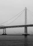Vertical Eastern Oakland Side Bay Bridge black and white Photos