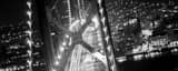 Panoramic Overnight Road Work on the San Francisco Bay Bridge black and white Photos