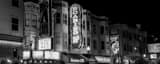 Panoramic Big Als and Roaring 20s Neon Signs black and white Photos