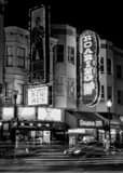Vertical Big Als and Roaring 20s Neon Signs black and white Photos