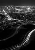 Vertical San Francisco at Night from Twin Peaks black and white Photos