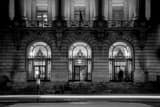Horizontal San Francisco City Hall at Night landscape black and white Photography