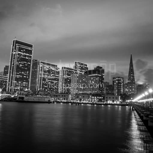 The San Francisco Skyline from the Embarcadero -- San Francisco Black and White Photos
