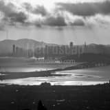 Square San Francisco from Grizzly Peak Blvd black and white Photos