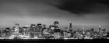 Panoramic San Francisco under a Blanket of Fog black and white Photos