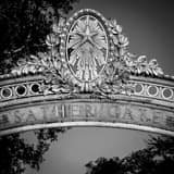 Square Sather Gate on UC Berkeley Campus black and white Photos