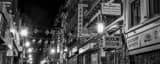 Panoramic A San Francisco Chinatown Night Time Cityscape black and white Photos