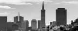 Panoramic Pier 33 on San Francisco Bay black and white Photos