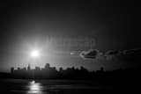 Horizontal The Sun Rises Above the San Francisco Skyline black and white Photos