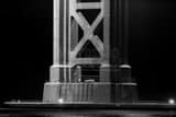 Horizontal The Base of a Golden Gate Bridge Spire black and white Photos