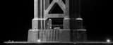 Panoramic The Base of a Golden Gate Bridge Spire black and white Photos