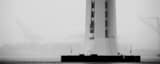 Panoramic The Base of the New Oakland-San Francisco Bay Bridge landscape black and white Photography
