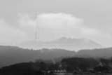 Horizontal Sutro Tower Enveloped in Fog black and white Photos