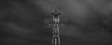 Panoramic Sutro Tower from Twin Peaks at Night black and white Photos