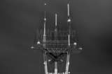 Horizontal The Top of Sutro Tower landscape black and white Photography