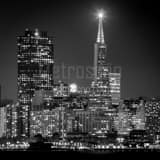 Square The Illuminated Beacon atop the Transamerica Pyramid black and white Photos