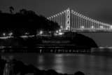 Horizontal Treasure Island at Night black and white Photos