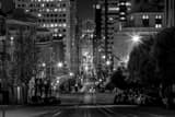 Horizontal The view from California and Powell at Night black and white Photos
