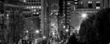 Panoramic The view from California and Powell at Night black and white Photos