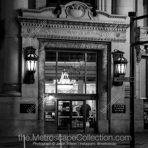 The Wells Fargo Bank at Market and Montgomery -- San Francisco Black and White Photos