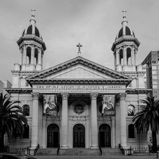 The San Jose Basicilla of Saint Joseph -- San Jose Black and White Photos